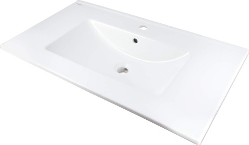 Umywalka ceramiczna wpuszczana biała 81,5x47 Tubo Deante