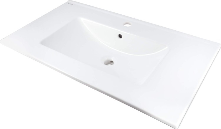 Umywalka ceramiczna wpuszczana biała 81,5x47 Tubo Deante