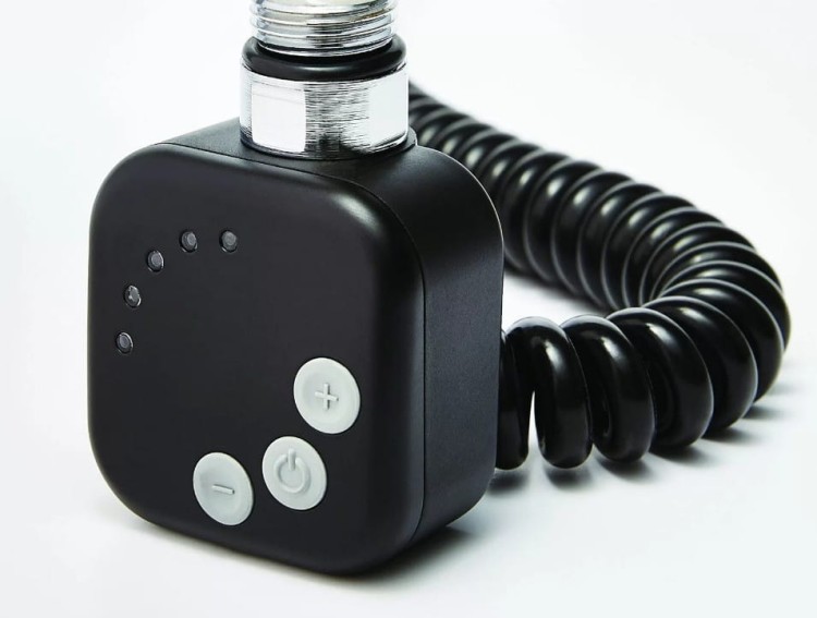 Grzejnik wodno-elektryczny Solis podwójny czarny 59,5x100 Luxrad