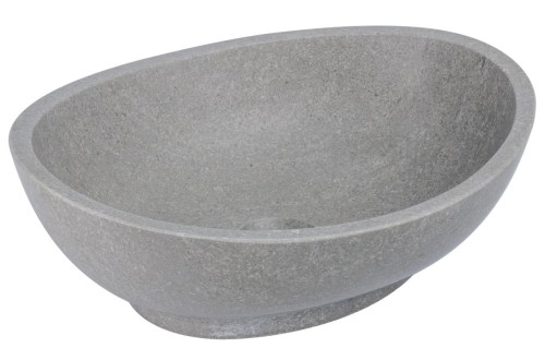 Umywalka kamienna nablatowa Kelud AD naturalnie szary marmur