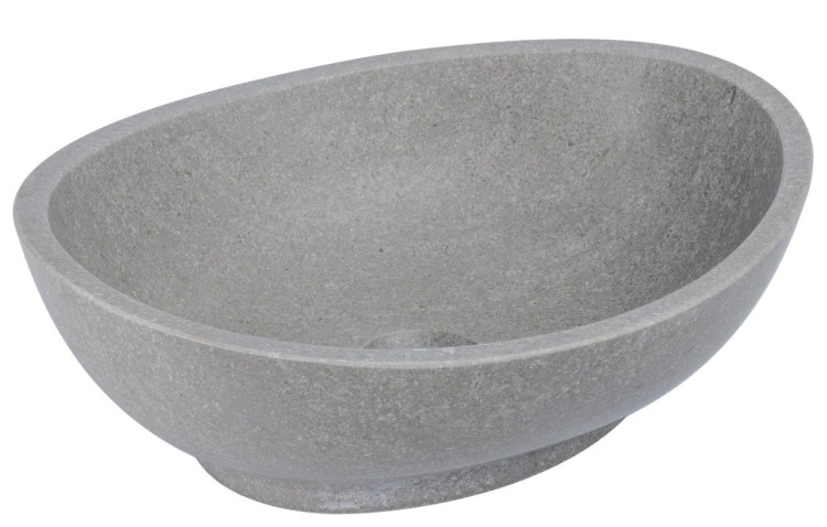 Umywalka kamienna nablatowa Kelud AD naturalnie szary marmur