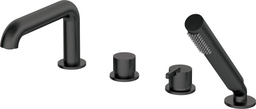 Bateria wannowa 4-otworowa czarna Silia Deante nero