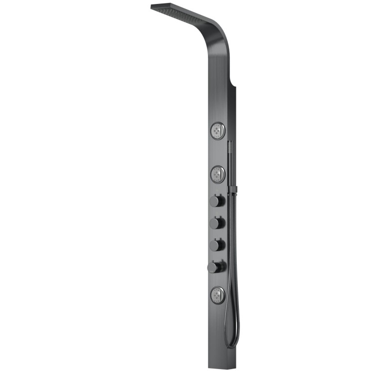 Panel prysznicowy corsan snake termostat stal gunmetal