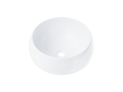 Wolnostojąca umywalka nablatowa corsan 649926 okrągła biała 40 x 40 x 16 cm
