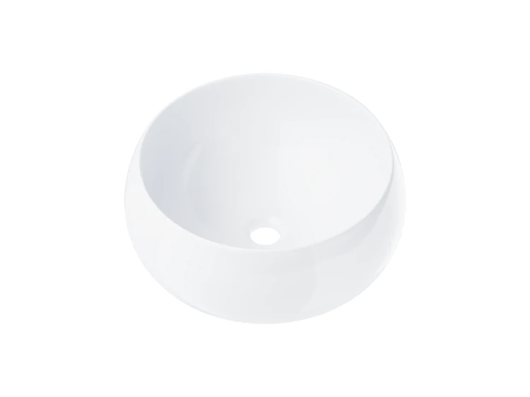 Wolnostojąca umywalka nablatowa corsan 649926 okrągła biała 40 x 40 x 16 cm