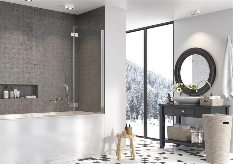 Parawan nawannowy Radaway Nes 8 PND I prawy chrom