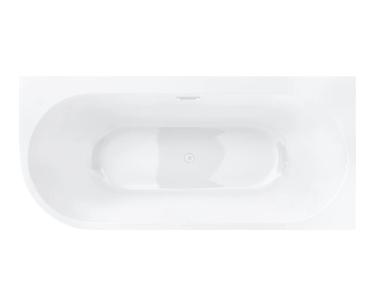 Wanna wolnostojąca narożna corsan intero 150 x 74 montaż prawostronny korek klik-klak biały