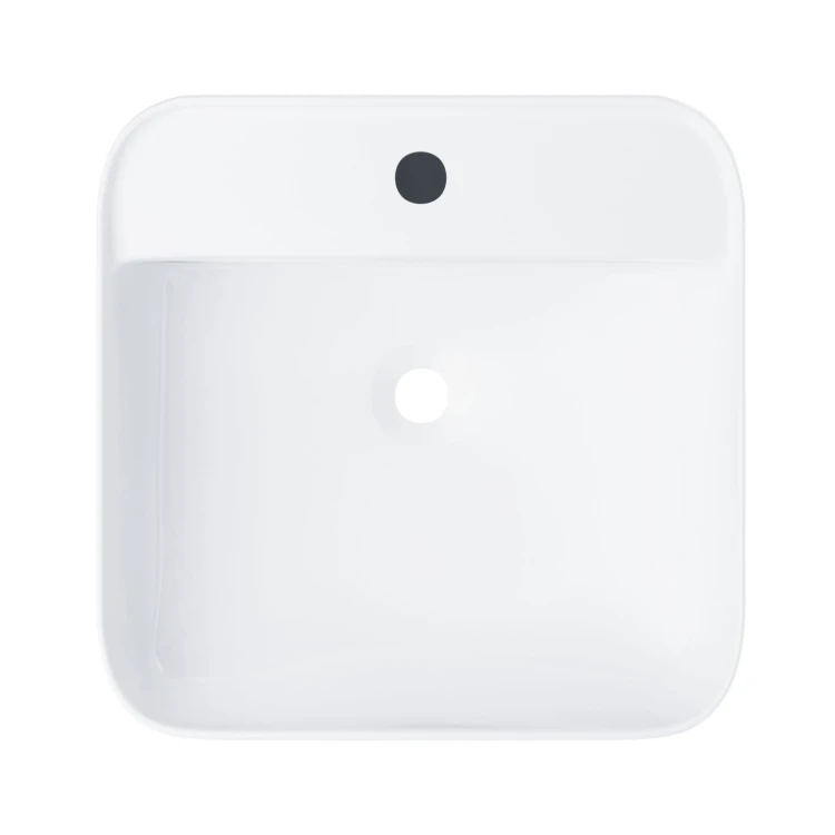 Umywalka nablatowa corsan 649902 kwadratowa 395x395x145 mm z otworem na baterię