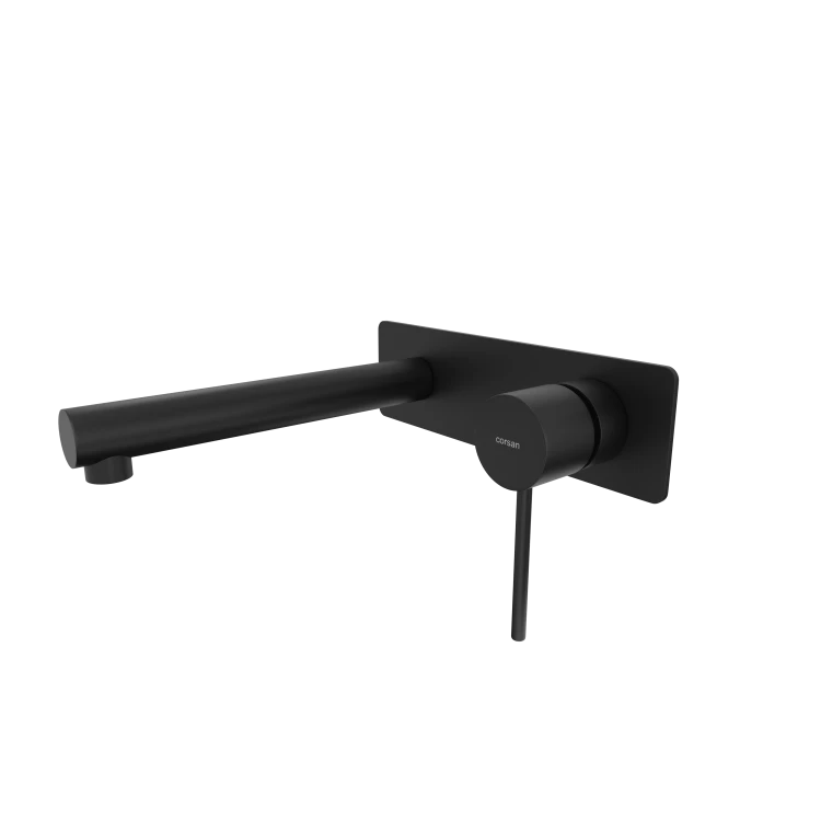 Bateria umywalkowa podtynkowa corsan cmb7515bl lugo czarna z wylewką