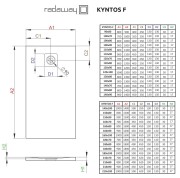Brodzik prostokątny Kyntos F 180x100 antracytowy Radaway
