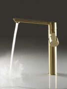 Bateria umywalkowa wysoka Arnika Deante złoto szczotkowane