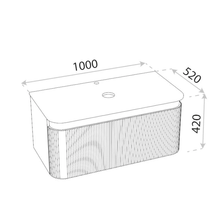 Szafka wisząca z blatem Vermont Grey 1000 Lavita