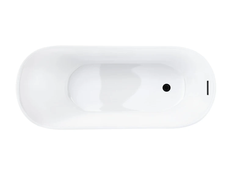 Wanna wolnostojąca corsan estella 170 cm z wykończeniem czarnym