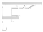 Półka ścienna HF Sheffield 52x25,6 square biały mat Hygge Family