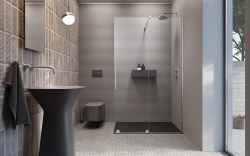 Kabina prysznicowa Furo Walk-in 140x200 Radaway prawa szkło przejrzyste