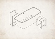 Taboret - stolik łazienkowy Mokko Deante ADMN51T
