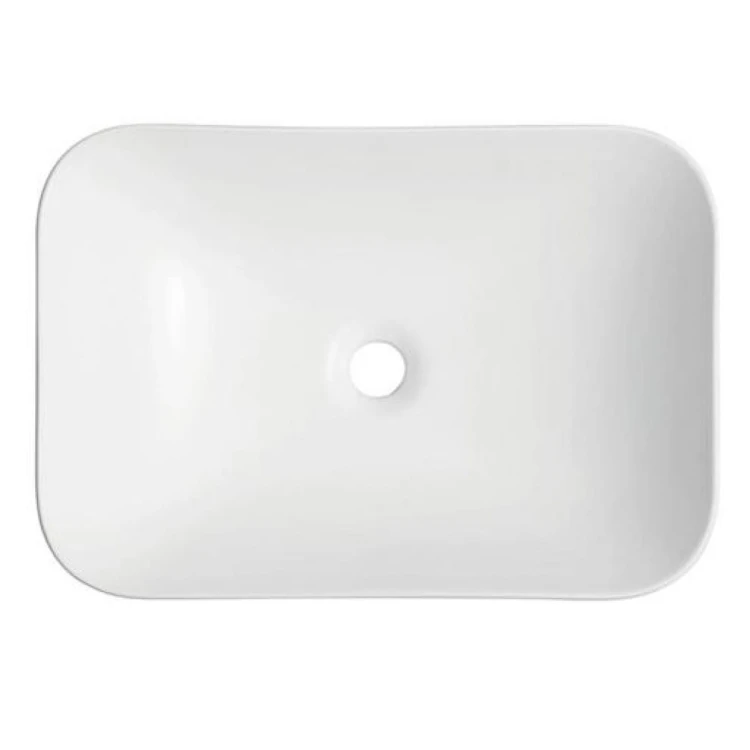 Umywalka wpuszczana w blat intero 530x370x155 mm z korkiem złotym
