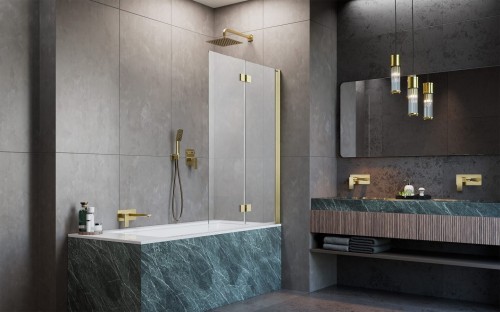 Parawan nawannowy Radaway Nes Brushed Gold PND I prawy