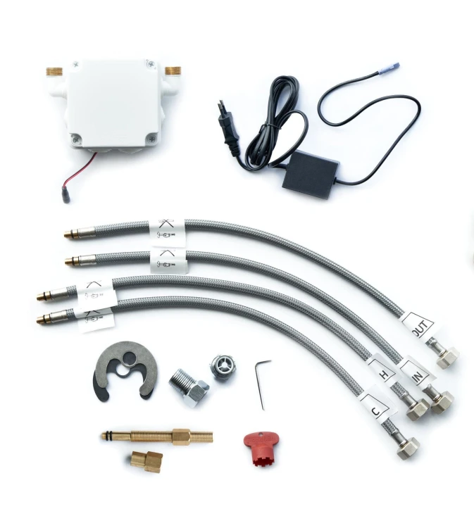 Deante Hiacynt Bateria umywalkowa stojąca sensorowa z regulacją temperatury (230V)