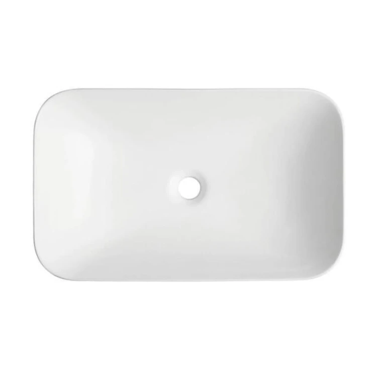 Umywalka wpuszczana w blat intero 600x370x145 mm z korkiem białym