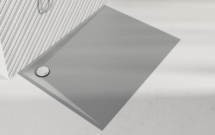 Brodzik prostokątny LIBRA Anthracite Stone 80x90 Schedpol Schedline, antracyt