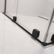 Outlet Drzwi Furo Black DWJ 140 Radaway prawe + brodzik Kyntos F 140x80