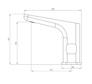 Deante Hiacynt Bateria umywalkowa stojąca sensorowa z regulacją temperatury (230V)