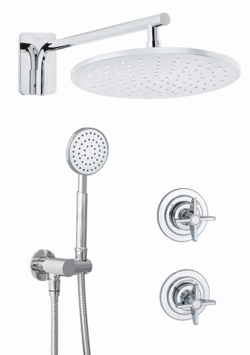 Zestaw prysznicowy podtynkowy Temisto chrom Deante