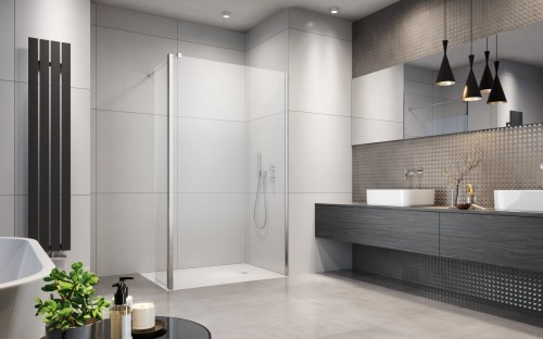 Kabina prysznicowa Radaway Eos Walk-In 80x197 prawa, szkło przejrzyste