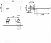 Bateria umywalkowa podtynkowa KOHLMAN Excelent QW188H