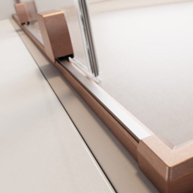 Drzwi prysznicowe Furo Brushed Copper DWJ Radaway prawe miedź
