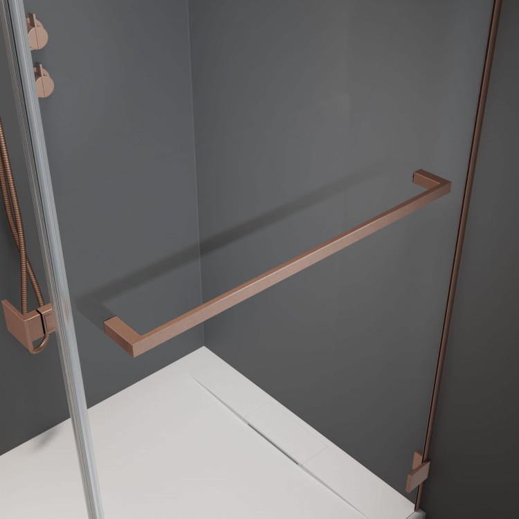 Drzwi prysznicowe Idea Brushed Copper DWD Radaway szkło przejrzyste