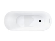 Wanna wolnostojąca corsan estella 160 cm z wykończeniem grafit / gun metal