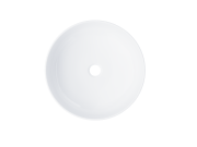 Wolnostojąca umywalka nablatowa corsan 649988 okrągła biała 41,5 x 41,5 x 13,5 cm z korkiem czarnym