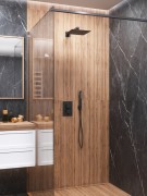 Prysznicowy zestaw podtynkowy corsan z01tbl czarny z termostatem