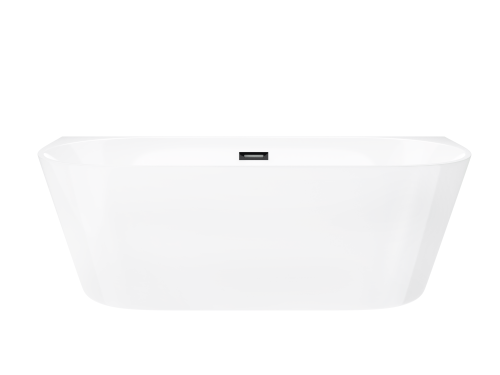 Wanna przyścienna wolnostojąca corsan e029 mono 150 cm z wykończeniem czarnym