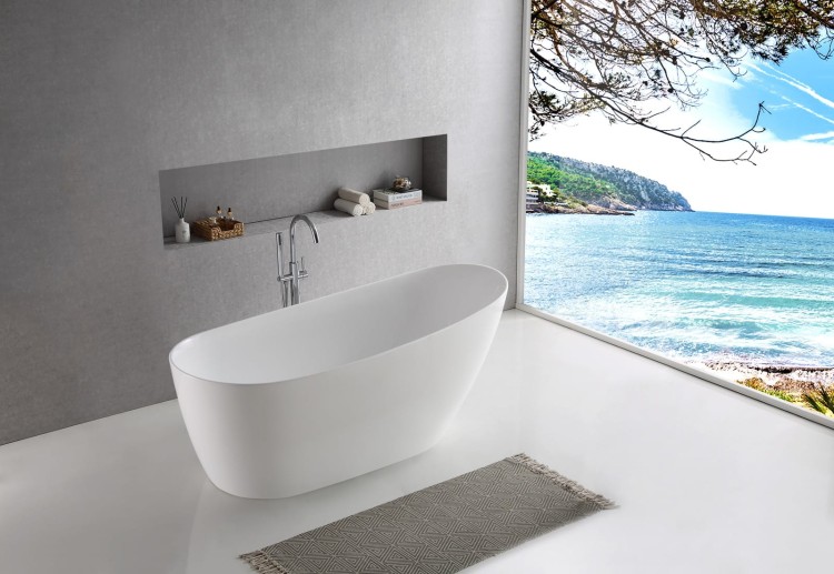 Wanna wolnostojąca estella ii slim v038xlbgl 170 cm korek klik klak złoto szczotkowane