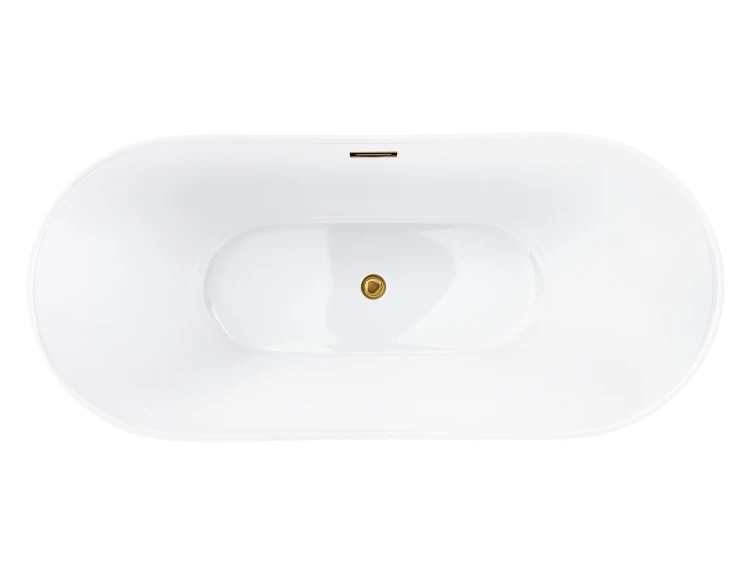 Wanna wolnostojąca corsan nauti 170 x 77 cm korek klik-klak szczotkowane złoto