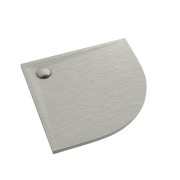 Brodzik półokrągły LIBRA Cement Stone 80x80 Schedpol Schedline, szary