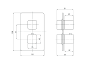Deante Box Komplet z boxem podtynkowym termostatyczny zaokrąglony
