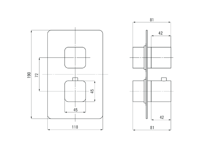 Deante Box Komplet z boxem podtynkowym termostatyczny zaokrąglony