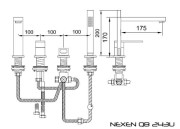 Bateria wannowa 4-otworowa KOHLMAN Nexen QB243U