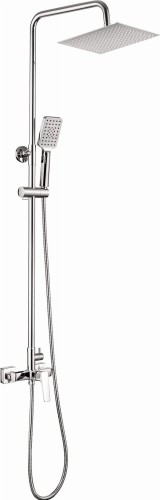 Deszczownica z baterią prysznicową chrom Blur Deante