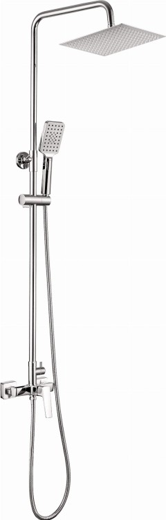 Deszczownica z baterią prysznicową chrom Blur Deante