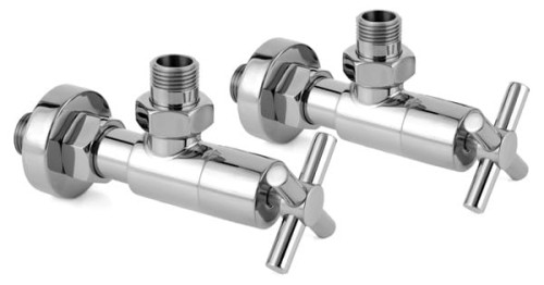 Zestaw zaworów kątowy SN stal polerowana SUNERZHA CROSS