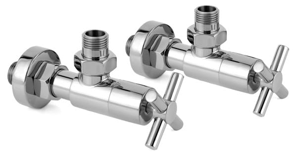 Zestaw zaworów kątowy SN stal polerowana SUNERZHA CROSS