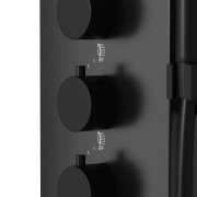 Panel prysznicowy corsan samsara termostat czarna stal deszczownica led