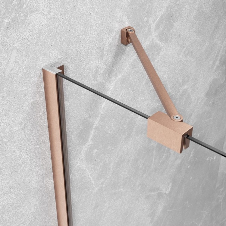 Kabina pięciokątna Radaway Essenza 8 Brushed Copper PTJ lewa