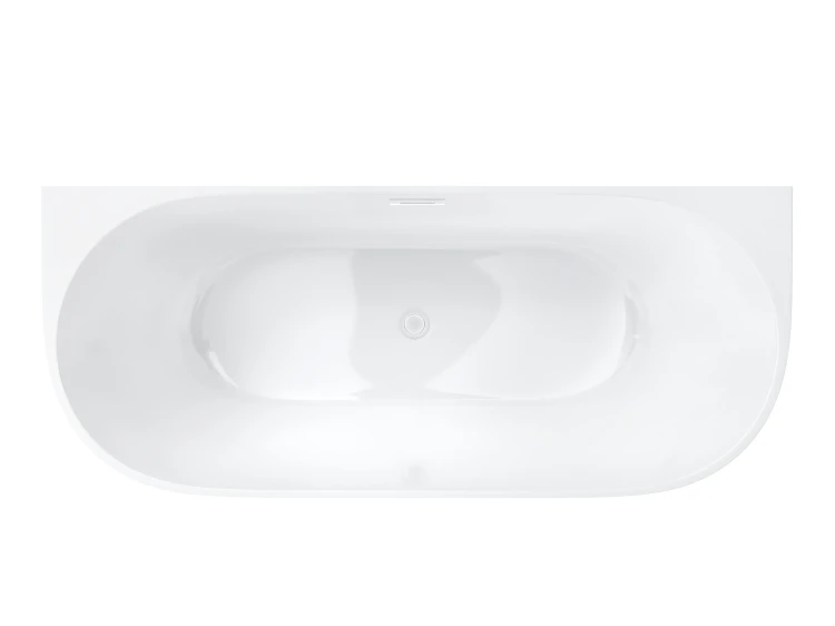 Wanna przyścienna wolnostojąca corsan mono 150 x 74 cm korek klik-klak biały