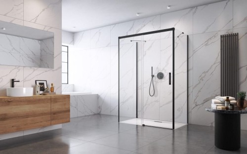 Kabina prysznicowa Radaway Idea Black KDJ+S 120x90x200,5 czarna lewa